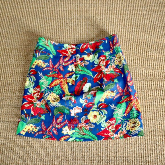 Talbots Blue Floral Mini Skirt - Picture 5 of 6